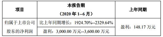 福建星云電子股份有限公司2020上半年業(yè)績(jī)